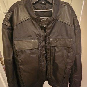 Men's Revolution Gear Nylon and Leather Motorcycle Jacket